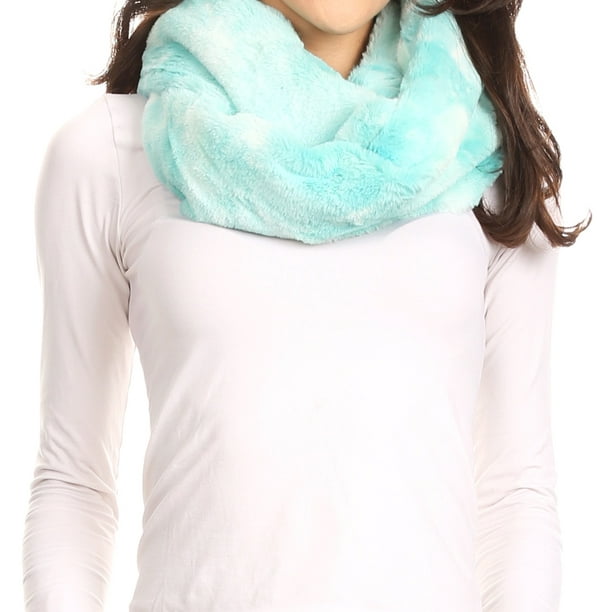Sakkas Abir Soft Furry Reversible Short Twist Wrap Around Infinity Scarf